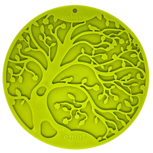 Green Tree of Life Lick Mat with Suction Cups