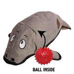 Murray the Manatee dog toy with red ball inside