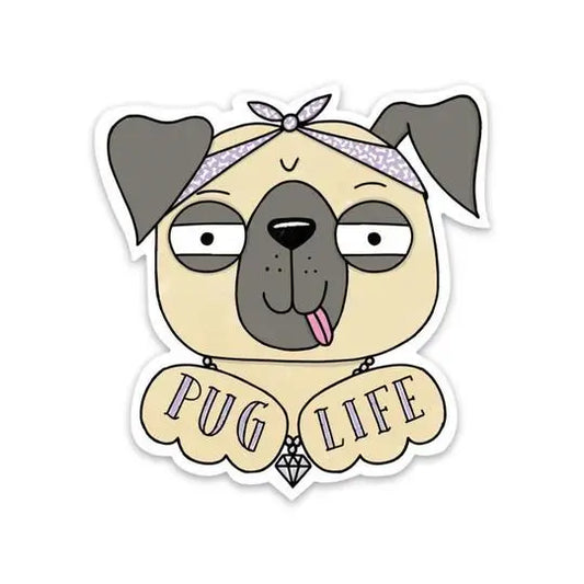 Isolated vinyl Pug Life Sticker