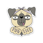 Isolated vinyl Pug Life Sticker