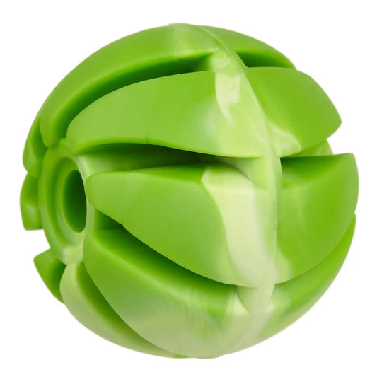 Green Rubber Spiral Ball dog toy