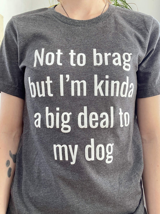 Not to brag but I'm kinda a big deal to my dog t-shirt