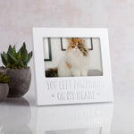 Pet Sentiment Picture Frame "You left pawprints on my heart"