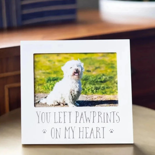 Pet Sentiment Picture Frame "You left pawprints on my heart"
