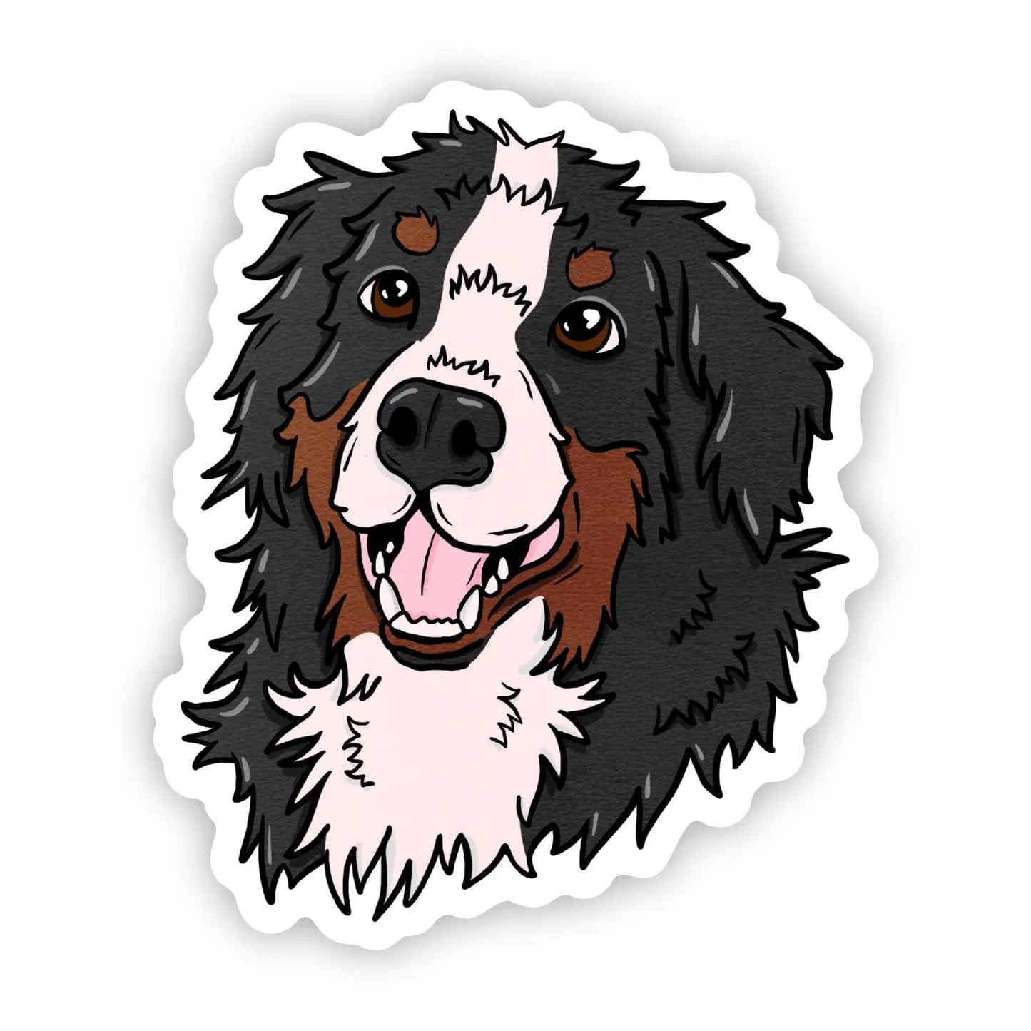Isolated Bernese Mountain Dog vinyl sticker