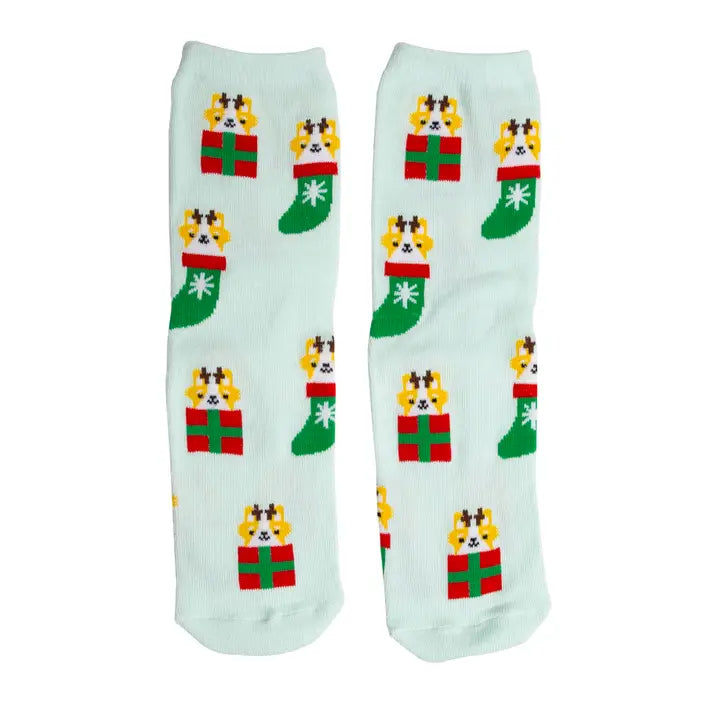 Corgi Holiday Socks