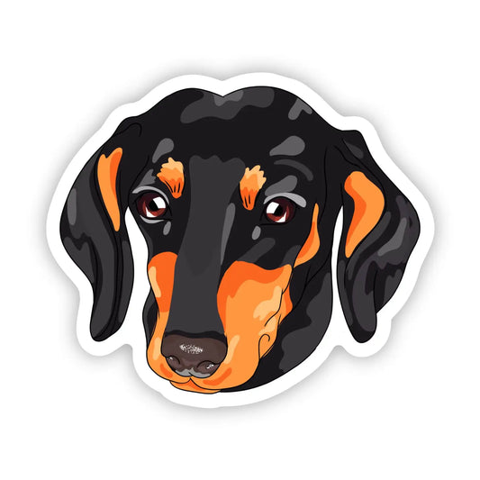 Isolated vinyl Dachsund Wiener Dog sticker