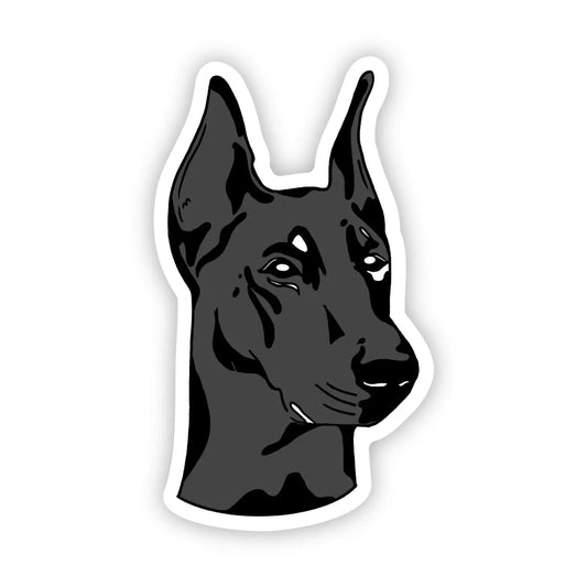 Isolated vinyl Doberman dog sticker