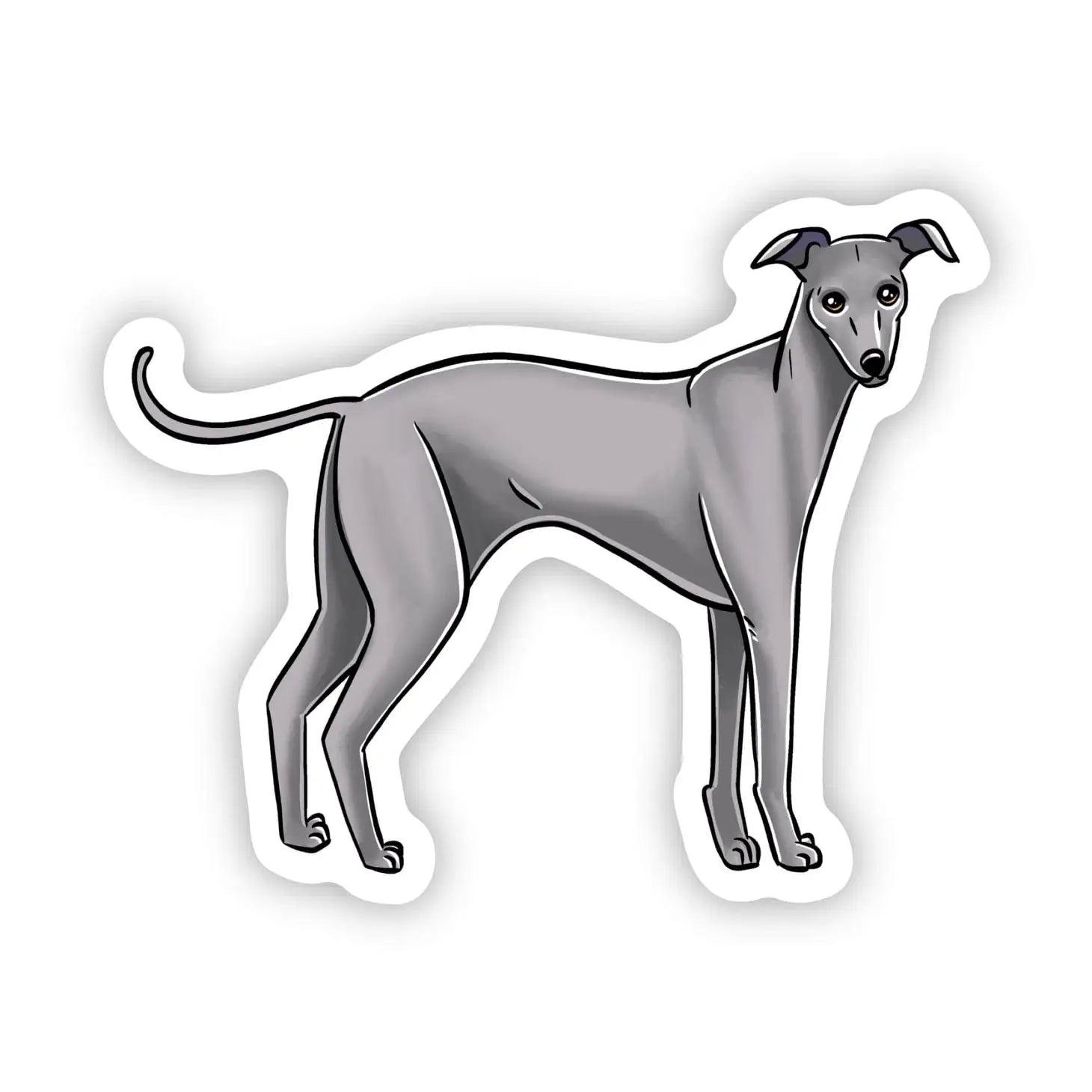 Isolated vinyl Greyhound sticker