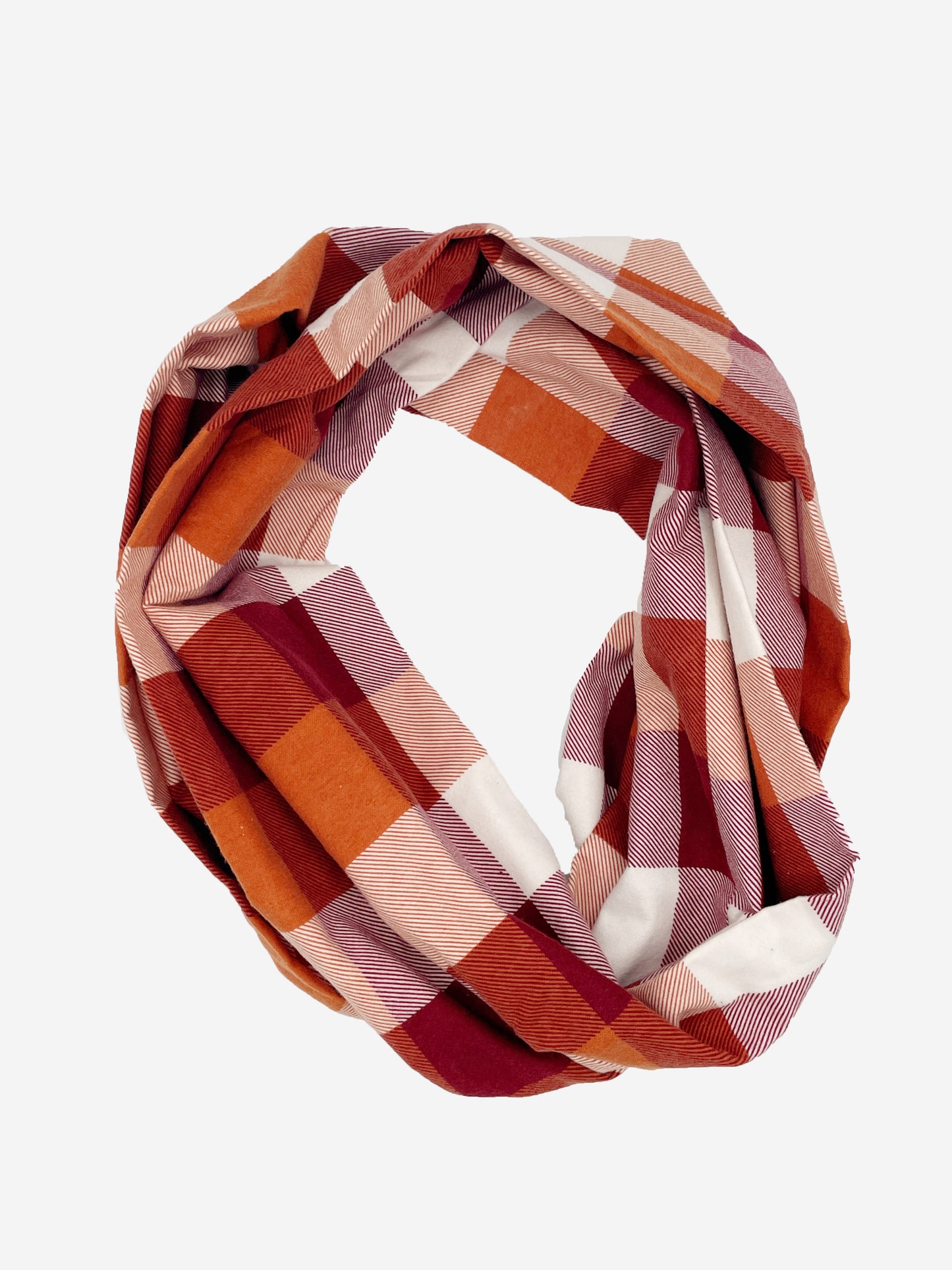 Rustic Red Flannel Infinity Scarf
