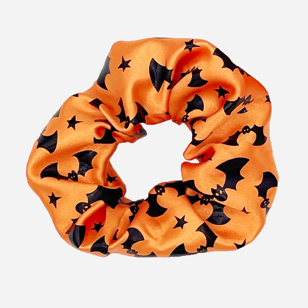 Orange Silk Halloween Scrunchy
