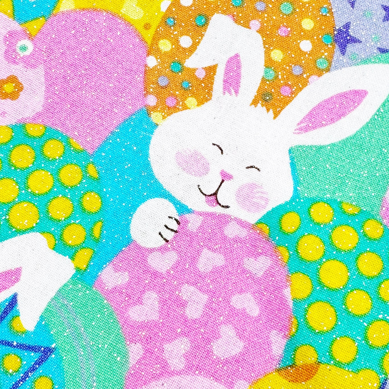 Close up of Hoppy Easter Bunnies bandana