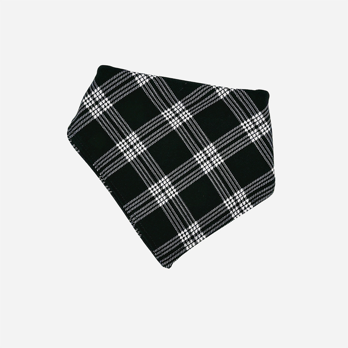 Black Plaid Dog Bandana