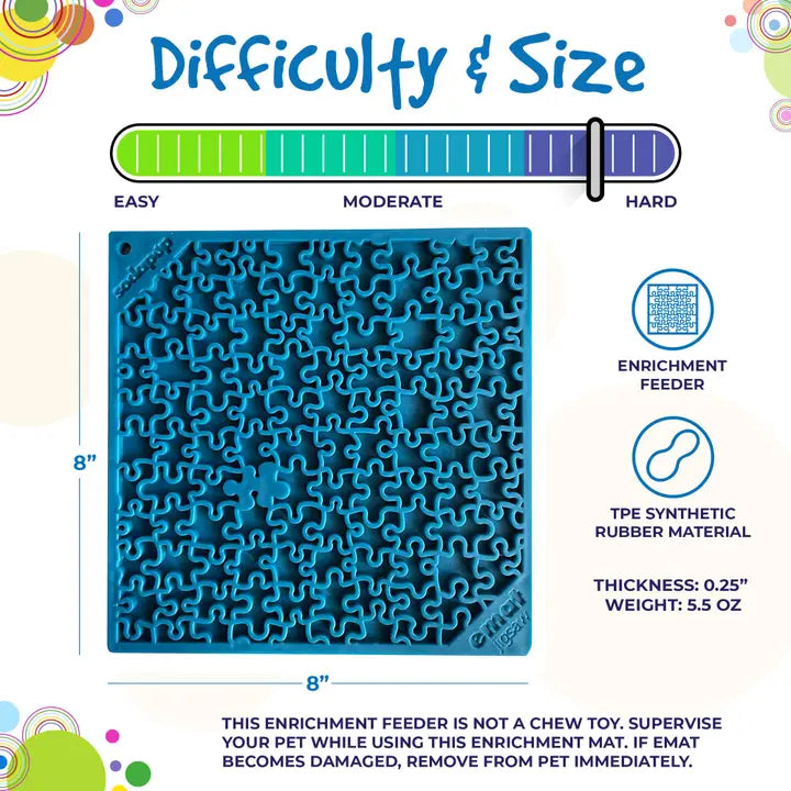 This is a hard difficulty lick mat. Enrichment feeder, TPE Synthetic Rubber Material