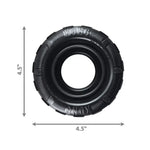 Kong Extreme Tire Dog Toy is 4.5" by 4.5"