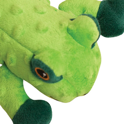 Close up of Lilly the Frog dog toy