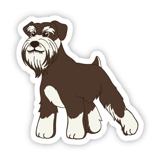 Isolated vinyl Schnauzer dog sticker