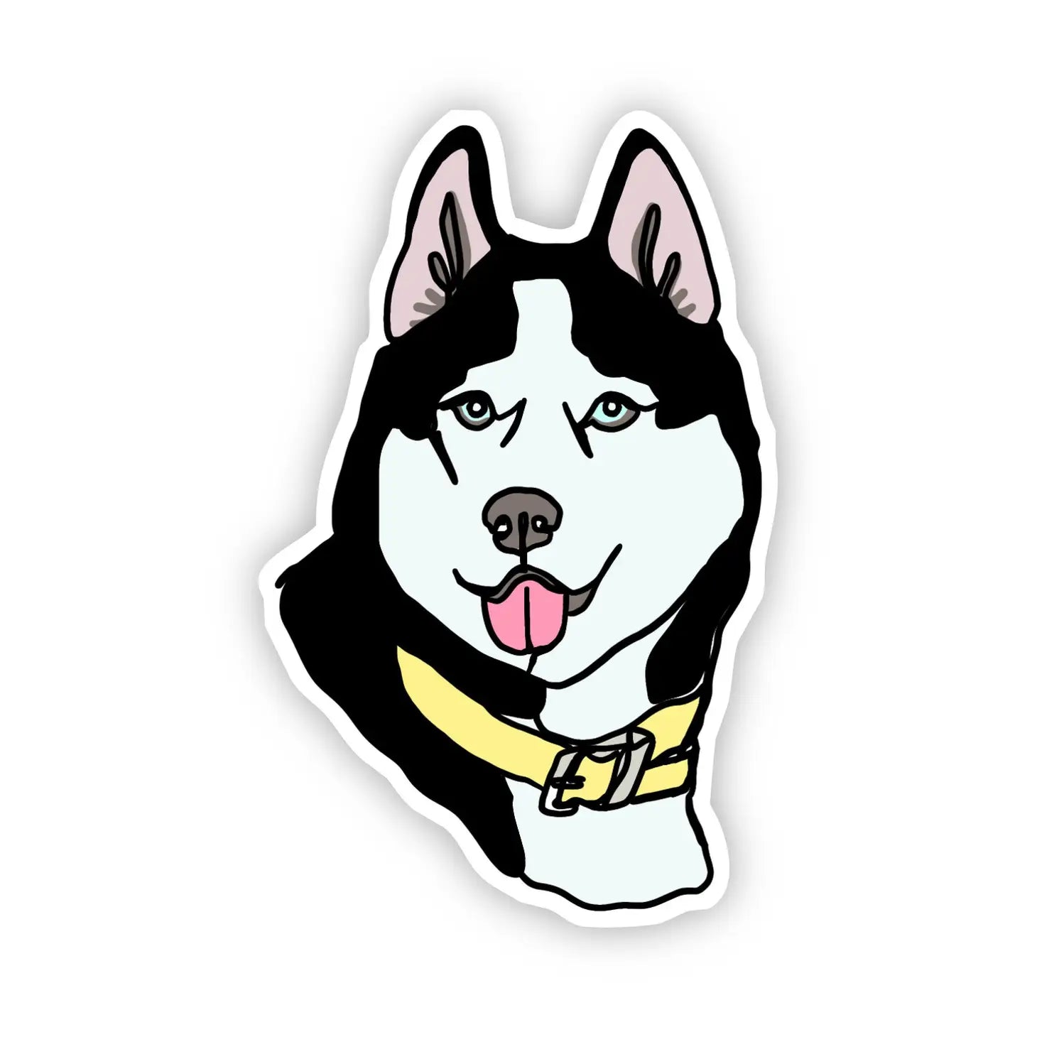 Isolated vinyl Siberian Husky sticker