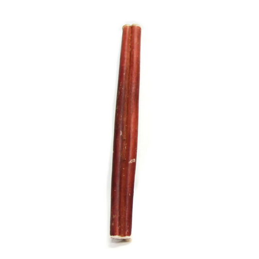 Isolated six-inch bully stick