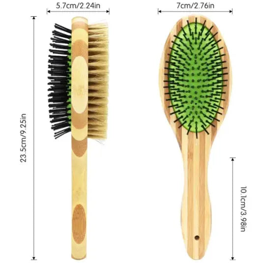 Dual-sided bamboo brush size chart 