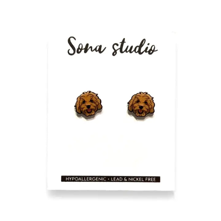 Goldendoodle earrings