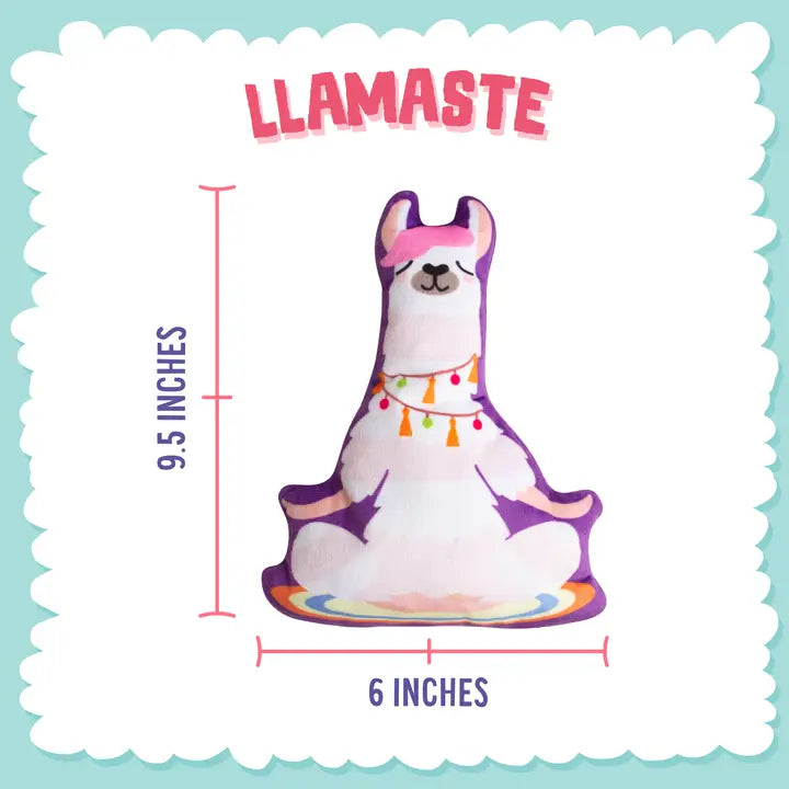 Llamaste Dog Toy is 9.5 inches by 6 inches