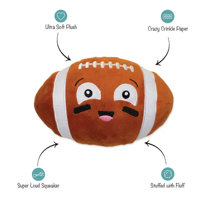 Plush Football Dog Toy