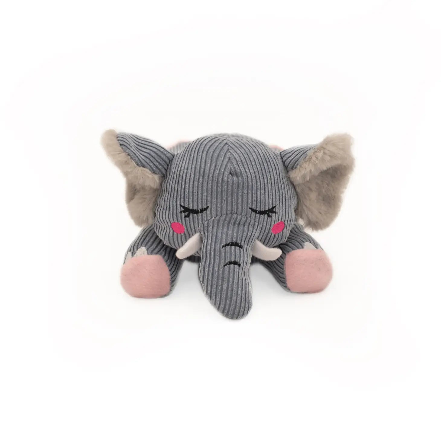 Front view of the Silent Squeak Elephant Dog Toy