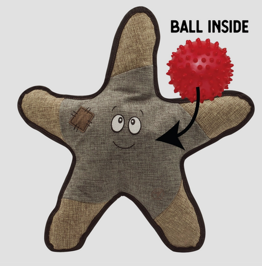 Sophie the Starfish comes with a red spikey ball inside the toy!