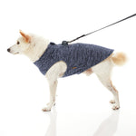 fleece sweater has d-rings to attach a leash