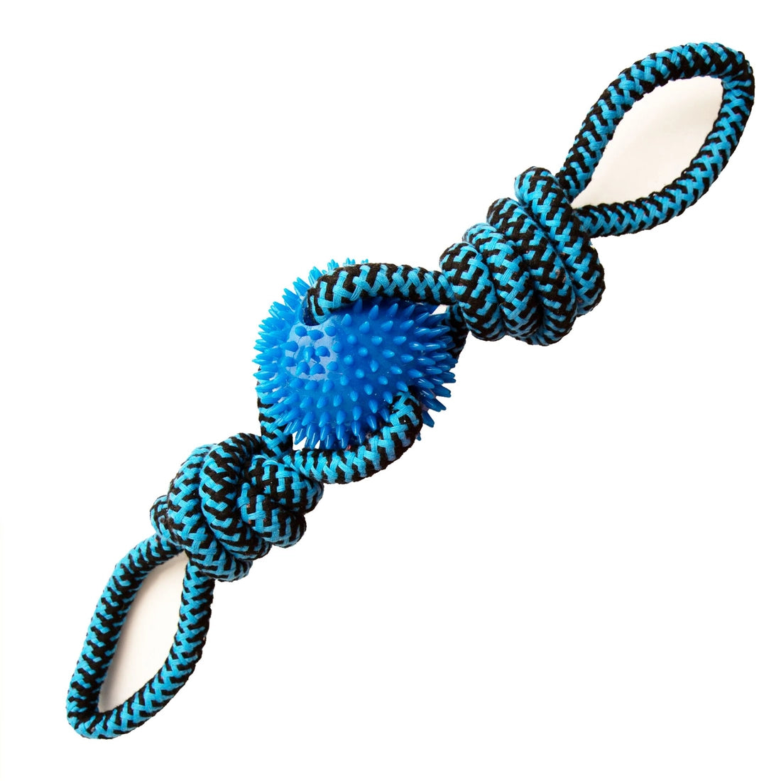 Blue Spikey Tug Rope Dog Toy