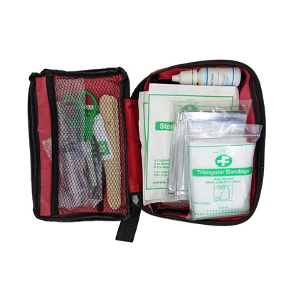 Pet First Aid Kit opened and revealing its contents 