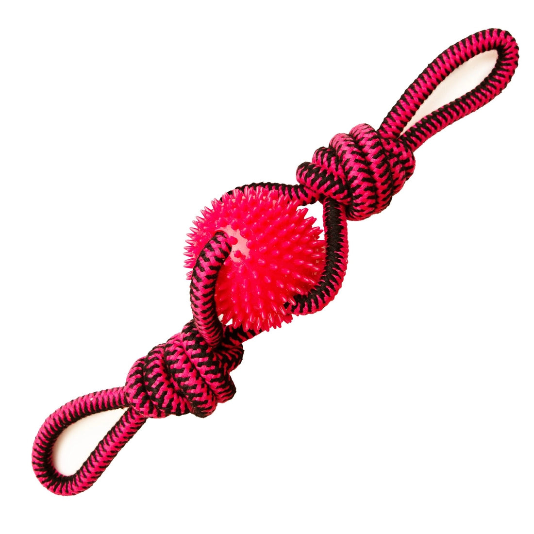 Red Spikey Tug Rope Dog Toy