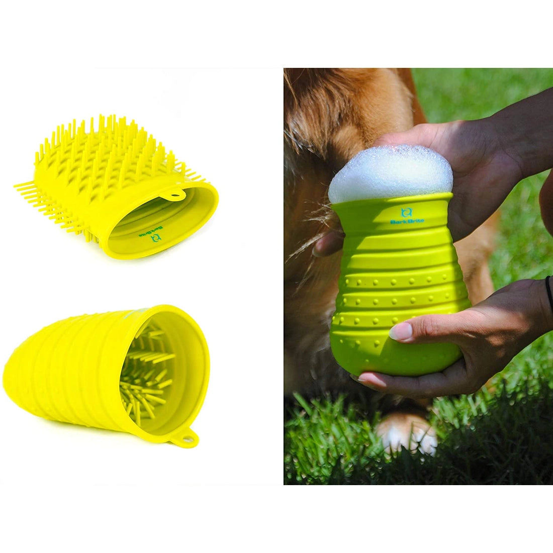 Dual Purpose Paw Cleaner and Bath Brush