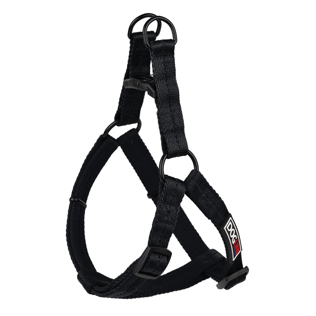 black nylon dog harness