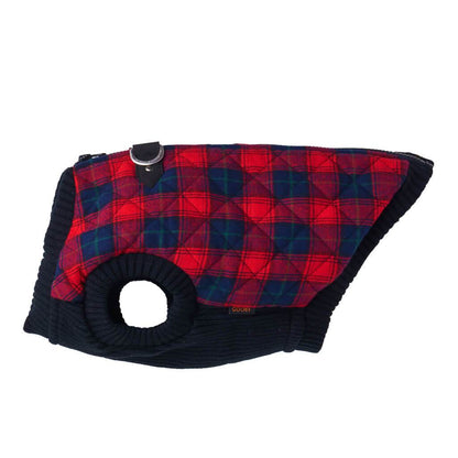 red flannel dog vest with leash hook