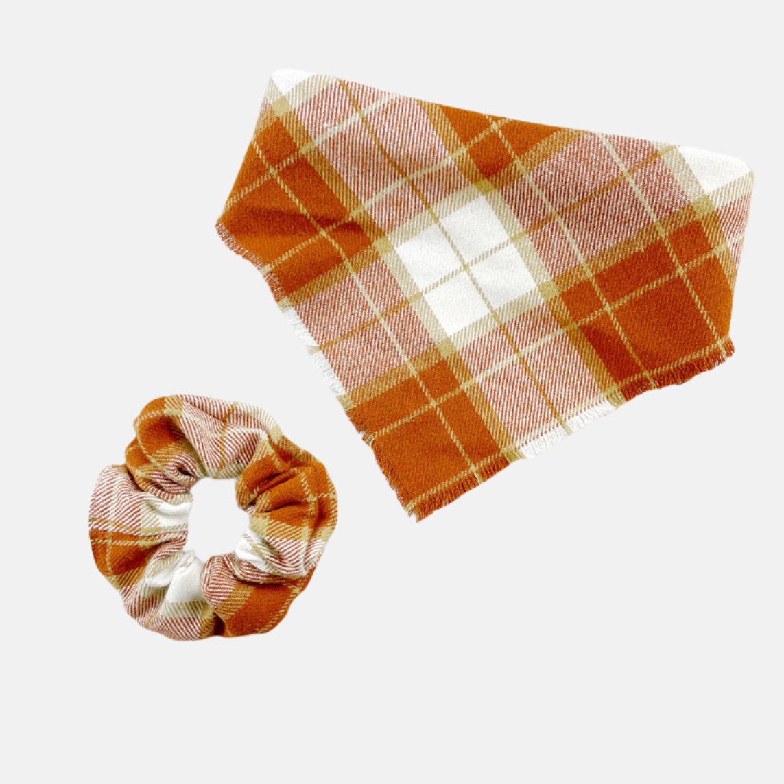 Rust Flannel Dog Bandana