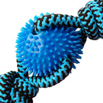 Blue Spikey Tug Rope Dog Toy