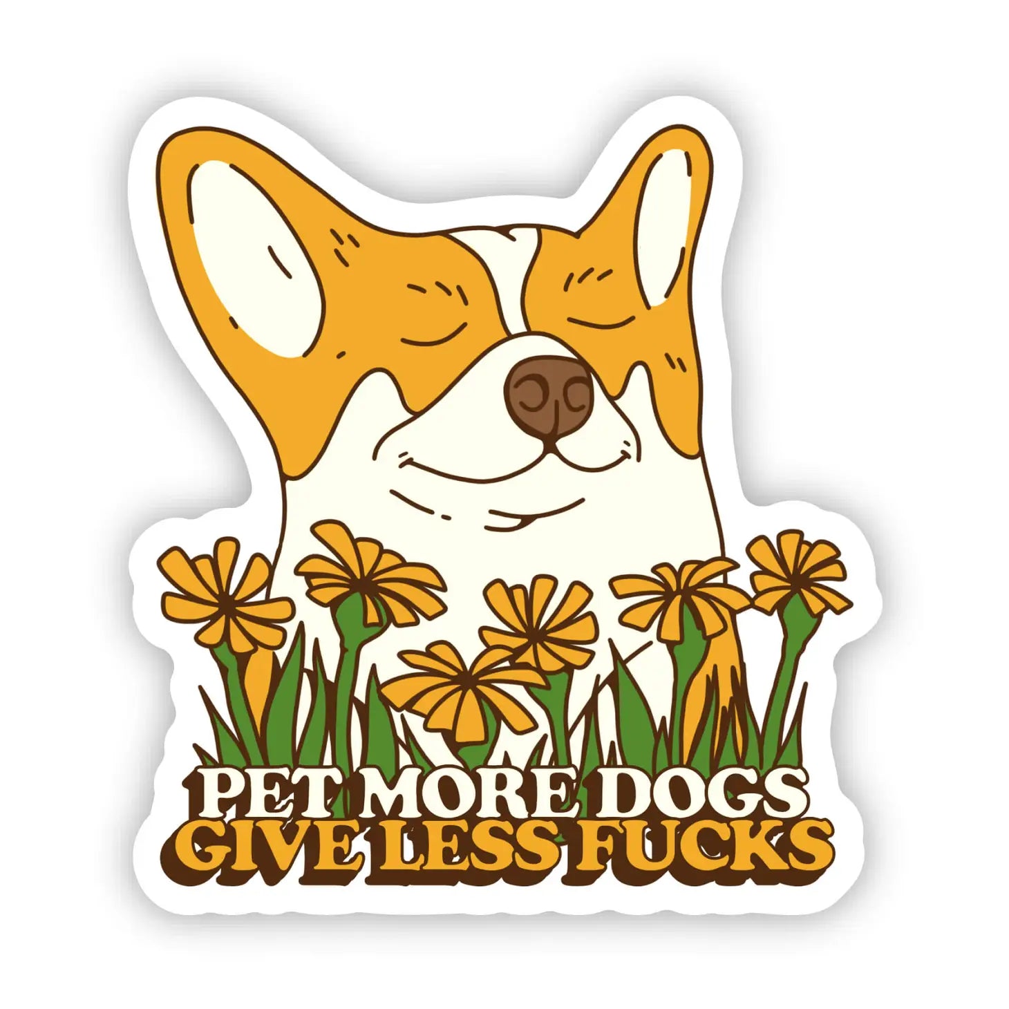 Isolated vinyl Pet More dogs sticker