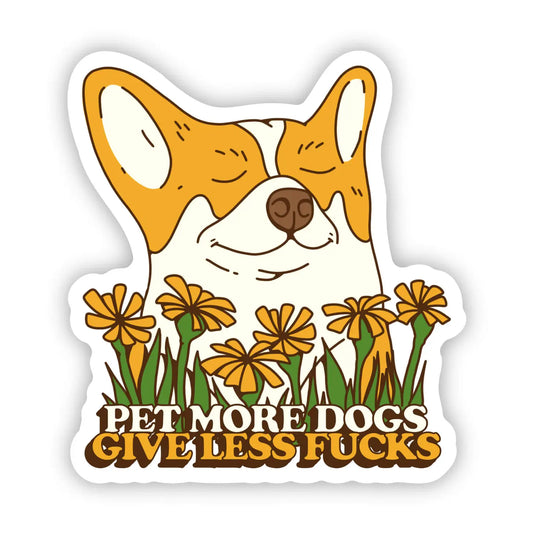 Pet More Dogs Sticker