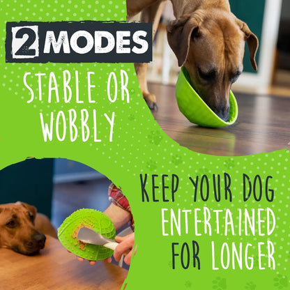 lick bowl has two different modes, wobbly or stable