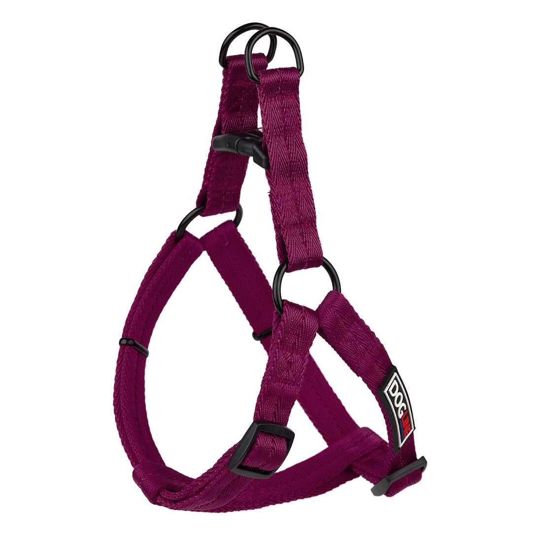 berry wine colored nylon dog harness