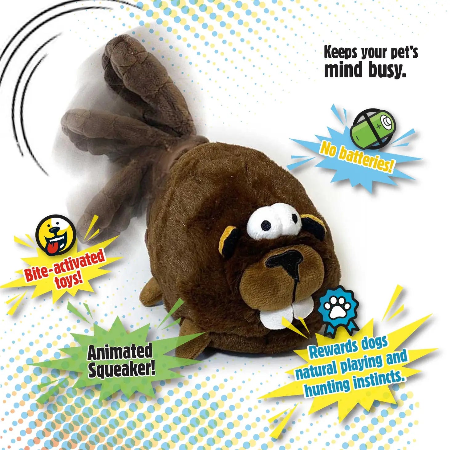 animated dog toy, no batteries needed. 