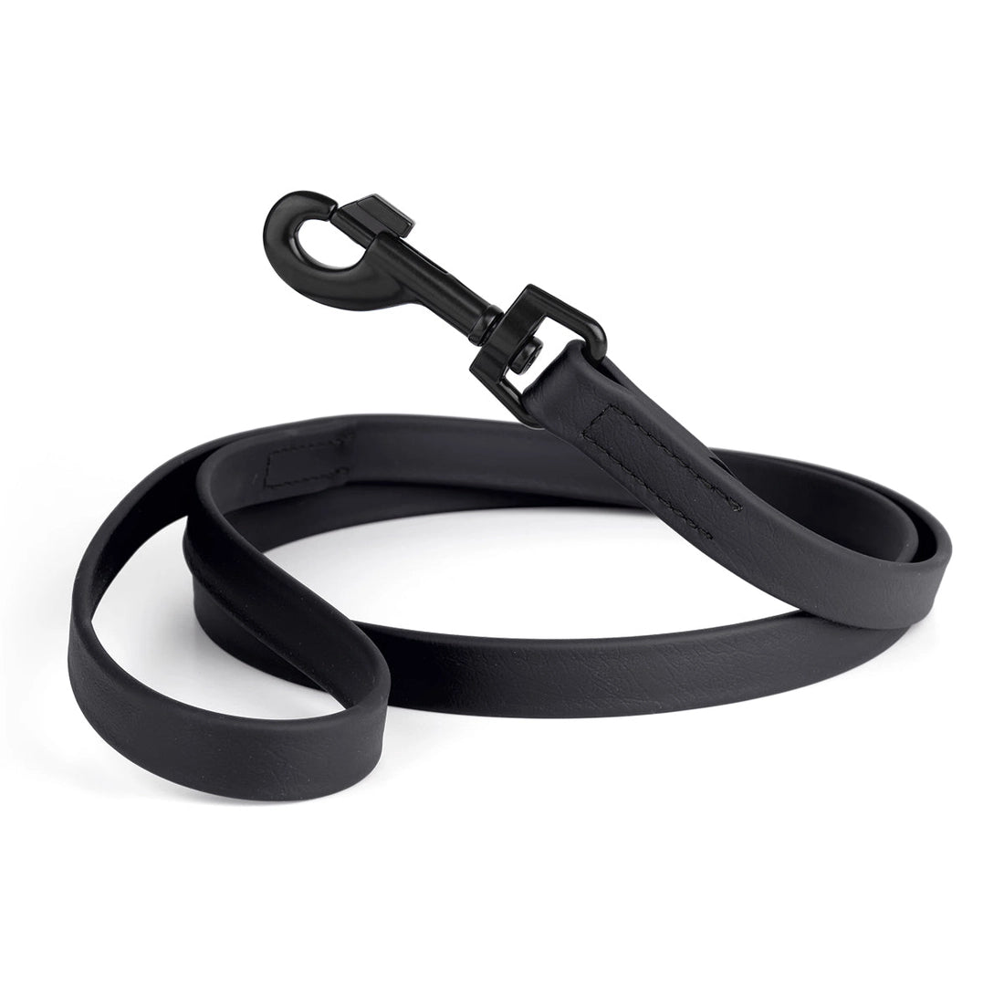 black biothane dog leash